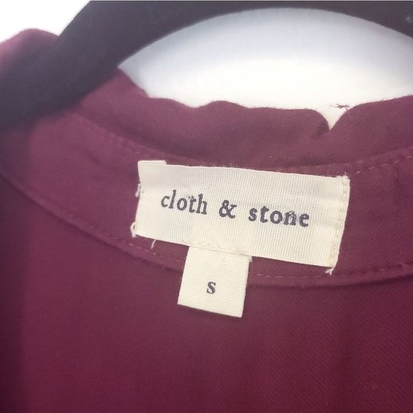 Cloth & Stone Button Down Long Sleeve High Low Hem Top Size Small - Picture 6 of 7